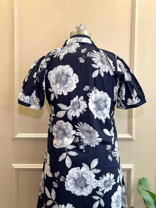 Black Blossom Midi Dress - Image 7