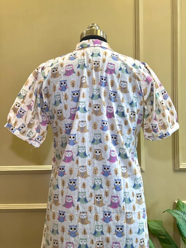 Owl Parade Shirt Dress - Image 7