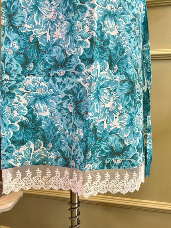 Icy Bloom Blue Kurti Set - Image 8