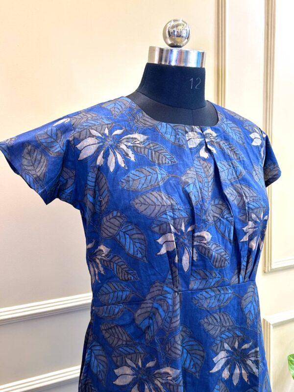 Midnight Petal Pleated Dress - Image 6