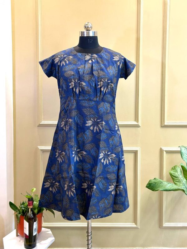 Midnight Petal Pleated Dress - Image 8