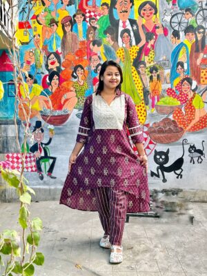COTTON DESIGNER KURTI SET