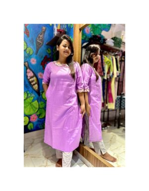 LAVENDER PARSI WORK KURTI