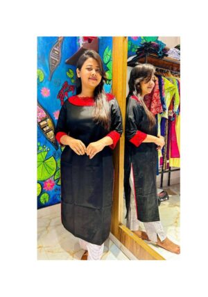 BLACK PARSI WORK KURTI