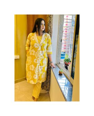 Kurti Set with Lapel collar