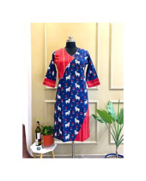 Pichwai Print Cotton Kurti