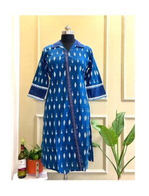 Royal Ikat print Kantha Kurti