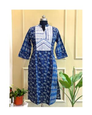 Indigo Bloom Kantha Kurti