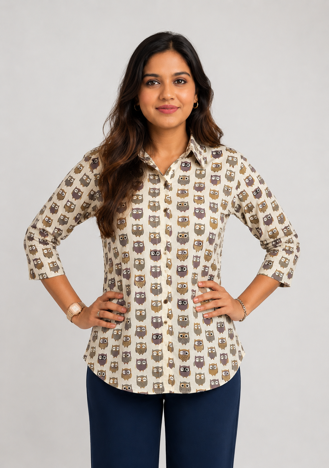 Mauve Owl Shirt Top