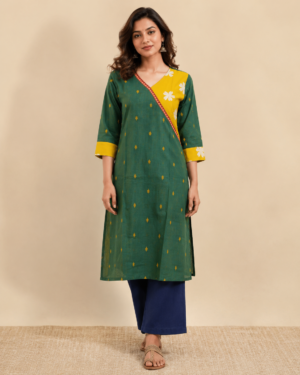 Marigold | Handloom Patchwork Kurti