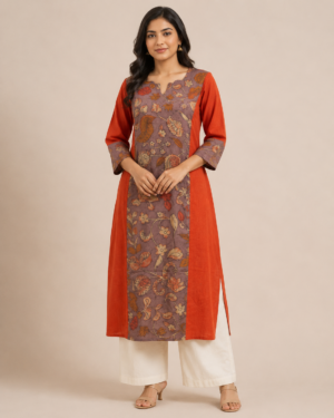 Earthloom Kalamkari Khadi Kurti